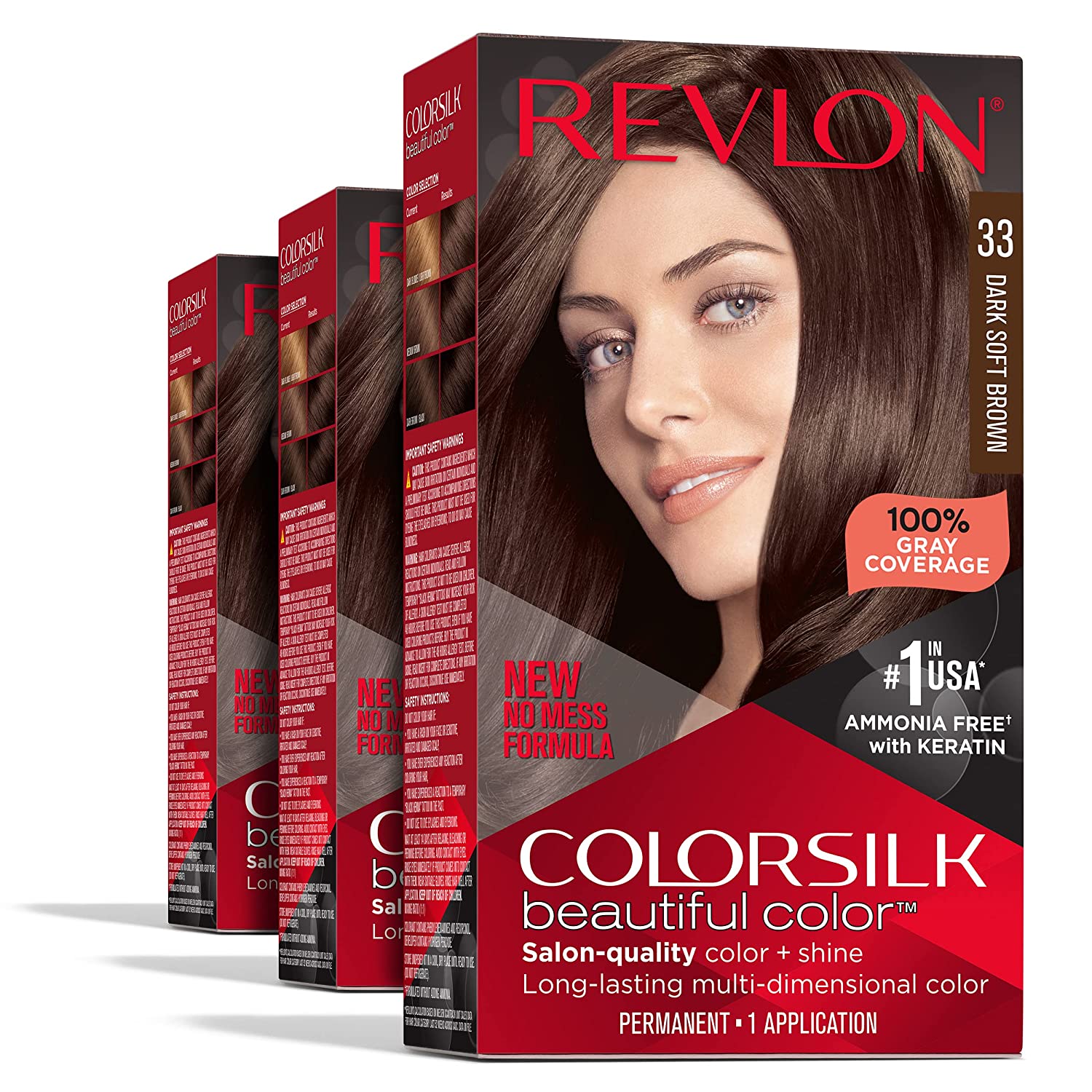 3-Pack Revlon ColorSilk Permanent Hair Color Dye (various colors) from $6.25 w/ S&S + free shipping w/ Prime or on $25+