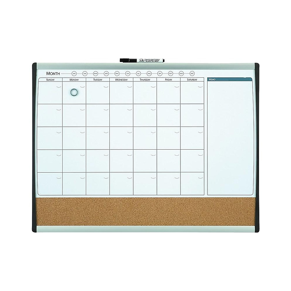 2'W x 1.5'H Staples Magnetic Cork & Dry Erase Monthly Calendar Whiteboard (Black/Silver Frame) $8.70 + Free Store Pickup or FS on $25+