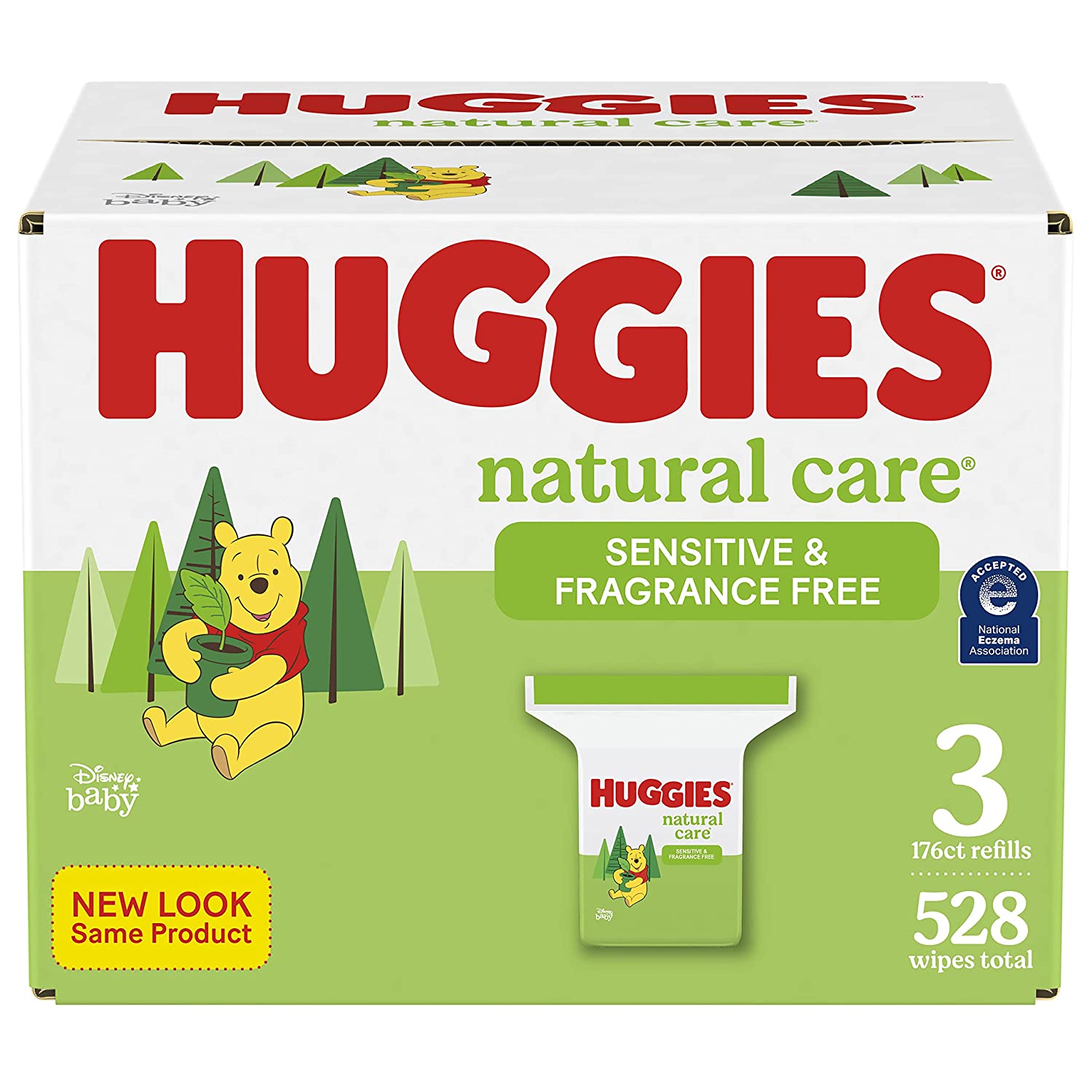 528-Count Huggies Natural Care Hypoallergenic Baby Wipes Refill (Sensitive & Fragrance Free) $15 w/ S&S + Free Shipping w/ Prime or on $25+