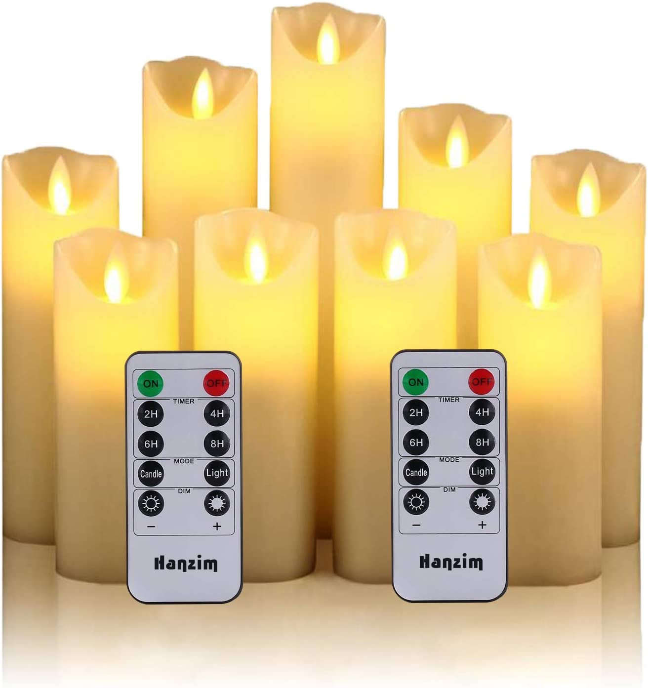 Amazon Lightning Deal: 9-Count Hanzim Flameless LED Battery Operated Candles w/ 2 Remote Control $15 + Free Shipping