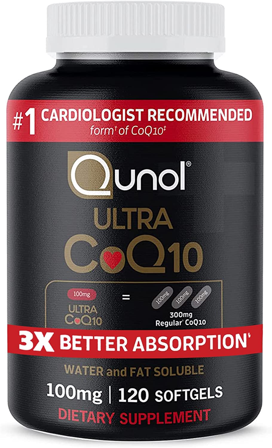 120-Count Qunol 100mg Ultra CoQ10 Antioxidant Supplement Softgels $18 w/ S&S + Free Shipping