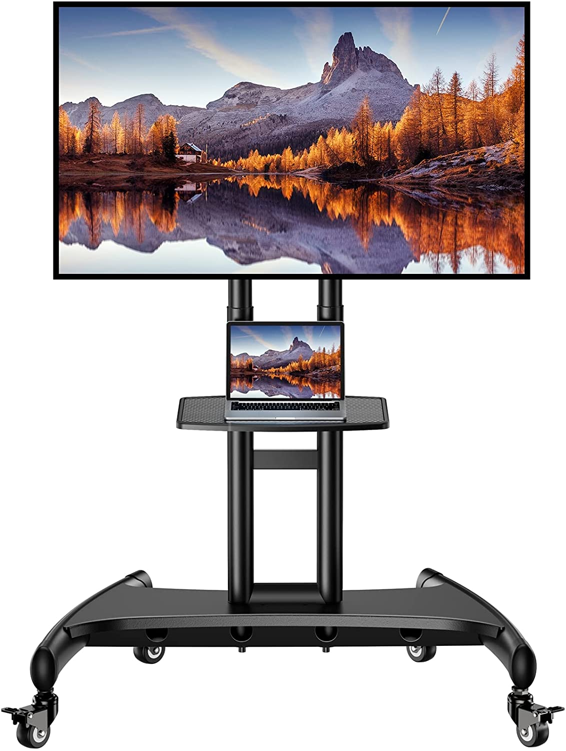 Perlegear Height Adjustable Mobile TV Cart w/ Wheels & Shelf (for 32-75" TVs) $69.60 + Free Shipping