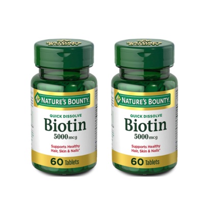 60-Count Nature's Bounty 5000-mcg Biotin Vitamin Supplement Quick Dissolve Tablets 2 for $5.40 w/ S&S + Free Shipping w/ Prime or on $25+