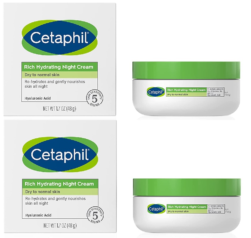 Cetaphil Buy 1 Get 1 50% Off + 20% Off: 1.7-Oz Rich Hydrating Night Cream 2 for $22.15 ($11.08 each) & More w/ S&S + Free Shipping w/ Prime or on $25+