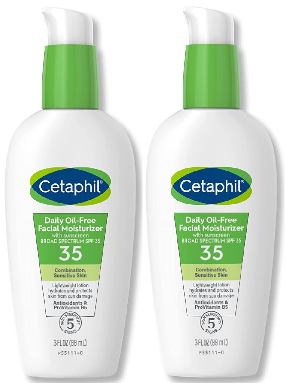 3-Oz Cetaphil Daily Oil-Free Facial Moisturizer w/ SPF 35 (for Sensitive, Combination Skin) 2 for $19.40 ($9.70 each) + Free Shipping w/ Prime or on $25+