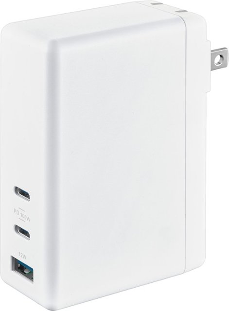 Insignia 112W Wall Charger w/ 2 USB-C & 1 USB-A Port (White) $28 + Free Shipping or Free Store Pickup at Best Buy