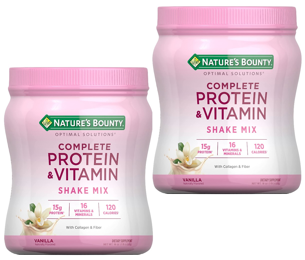 16-oz Nature's Bounty Complete 15g Protein & Vitamin Shake Mix w/ Collagen & Fiber (Vanilla) 2 for $12.10 ($6.04 each) w/ S&S + Free Shipping w/ Prime or on $25+