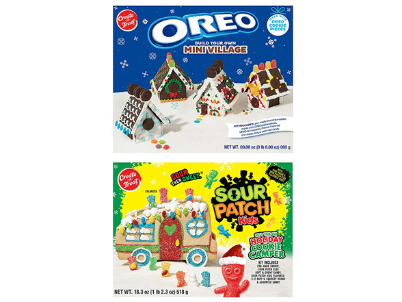 2-Pack Create-A-Treat Holiday Cookie House Decorating Kit (Oreo Mini Village Cookie Kit & Sour Patch Kids Holiday Cookie Camper Kit) $3 + Free Shipping w/ Amazon Prime