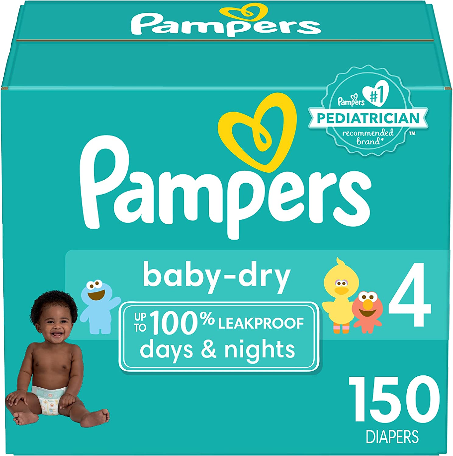 Pampers Baby Dry Diapers: 150-Count (size 4) $33.90, 132-Count (size 5) $33.95 & More w/ S&S + Free Shipping