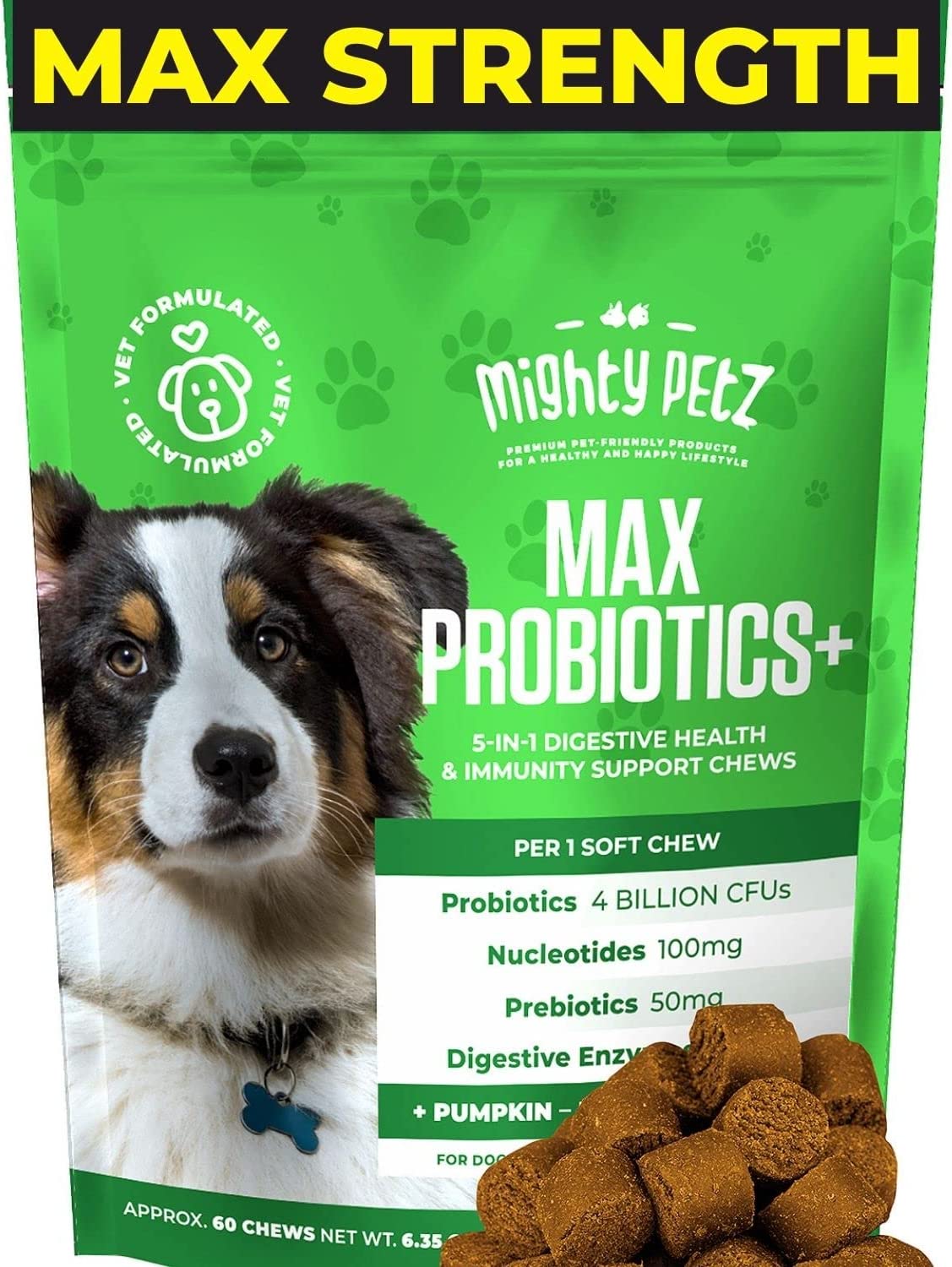 6.35-Oz Max 5-in-1 Probiotics+ Chews $8.10, 7-Oz Max Hemp Hip & Joint Chew $9.45, 8-Oz Dog Ear Cleaner Solution $5.85 & More w/ S&S + FS w/ Prime or on $25+