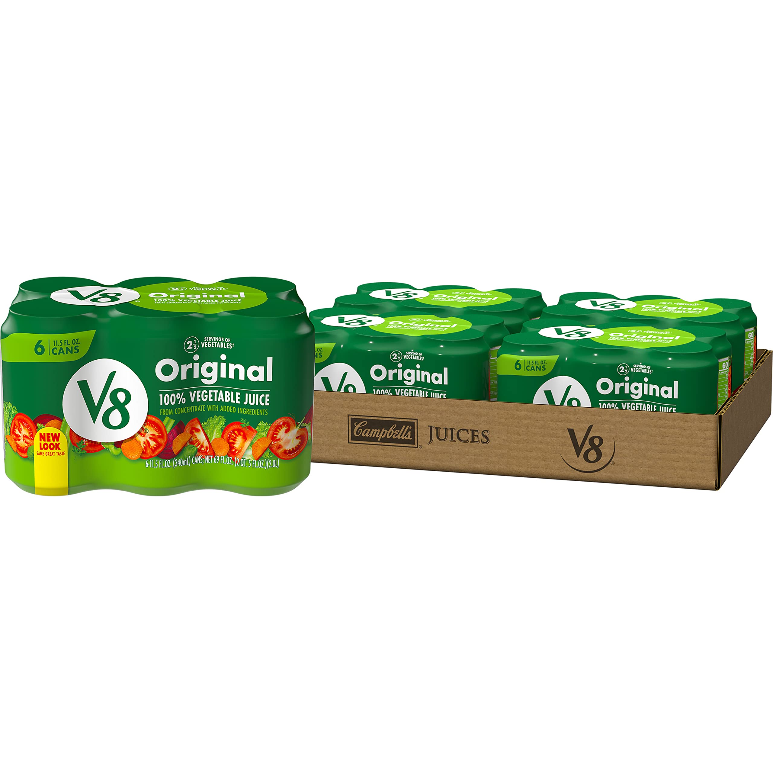 24-Pack 11.5-Oz V8 100% Vegetable Juice Cans (Original) $10.85 + Free Shipping w/ Prime or on $25+