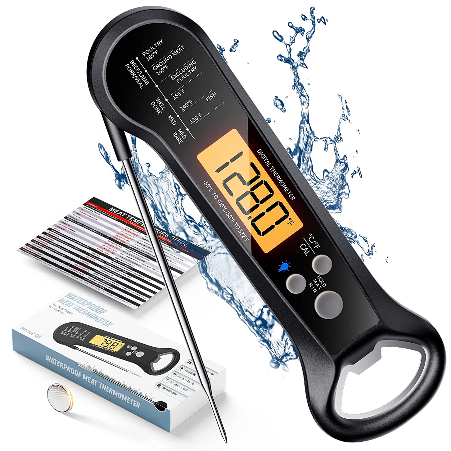 ImSaferell Instant Read LED Digital Meat Thermometer $5.10 + Free Shipping w/ Prime or on $25+