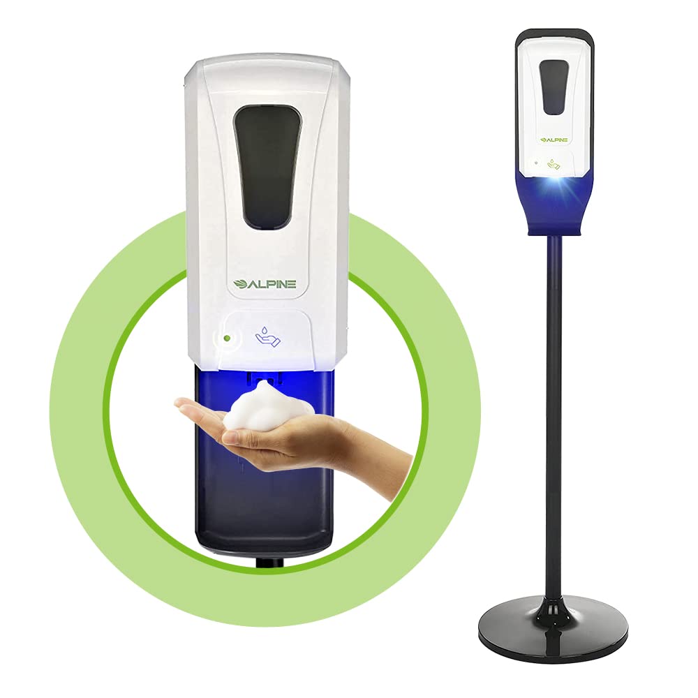 Amazon Lightning Deal: Alpine Industries Touch-Free Soap/Hand Sanitizer Dispenser w/ Floor Stand $12.10 + Free Shipping w/ Prime or on $25+