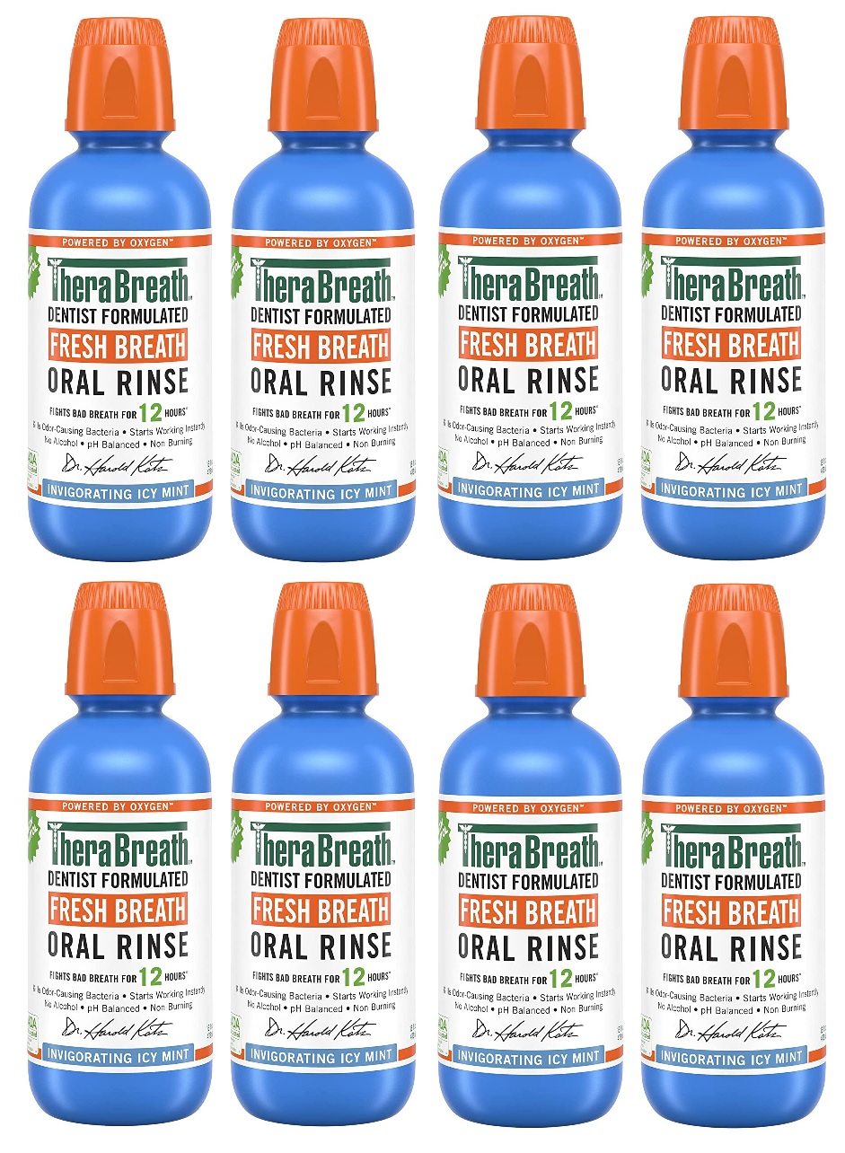 2-Pack 16-Oz TheraBreath Fresh Breath Oral Rinse (Icy Mint) 4 for $46 ($11.50 each) & More + $10 Amazon credit w/ S&S + Free Shipping