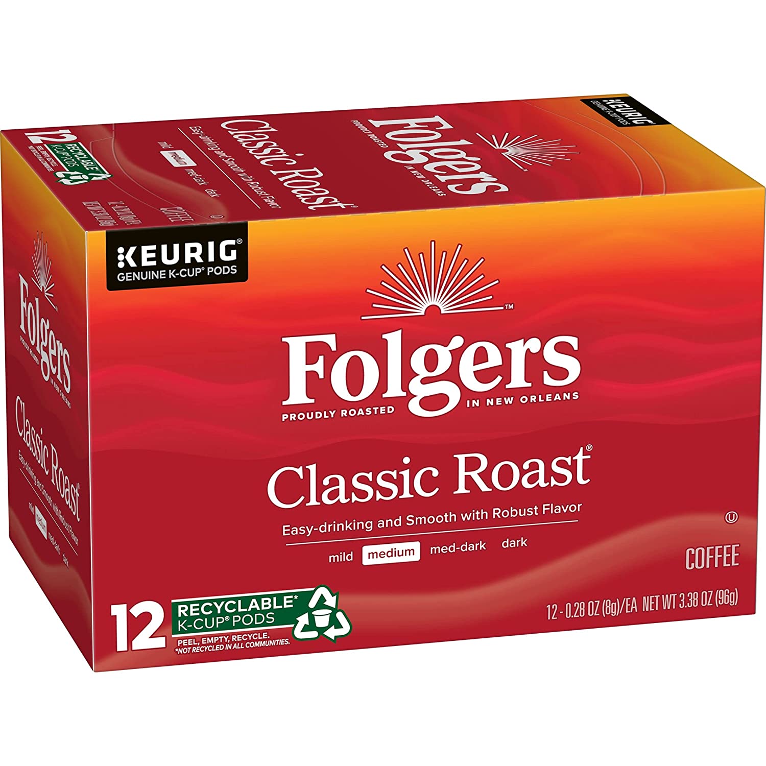 Folgers K-cup Coffee Pods 25% Off: 72-Count Classic Roast (Medium Roast) $25.15, 72-Count 100% Colombian Decaf (Medium Roast) $27.85 & More w/ S&S + Free Shipping