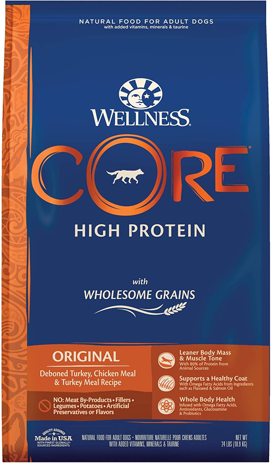 New Chewy Customers: Wellness CORE Dog Foods: 24-lbs Wholesome Grain (Original) $16.50, 24-Ct Grain-Free Weight management Formula Canned Foods $29.95 & More w/ Autoship & Save