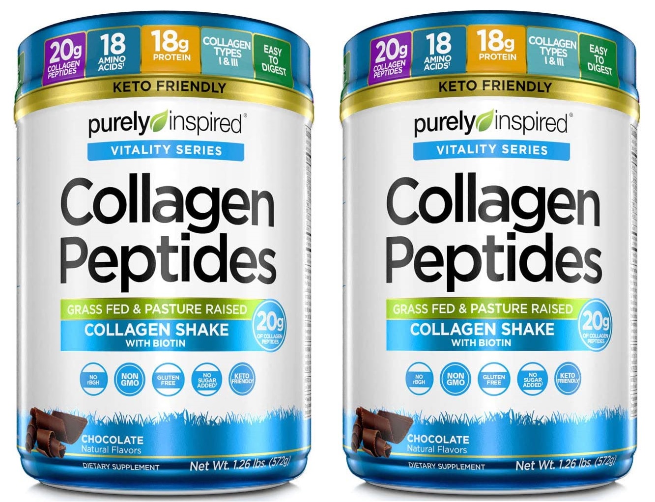 1.26-lbs Purely Inspired 20g Collagen Peptides Powder (Chocolate) 2 for $27.95 ($13.96 each) w/ S&S + Free Shipping