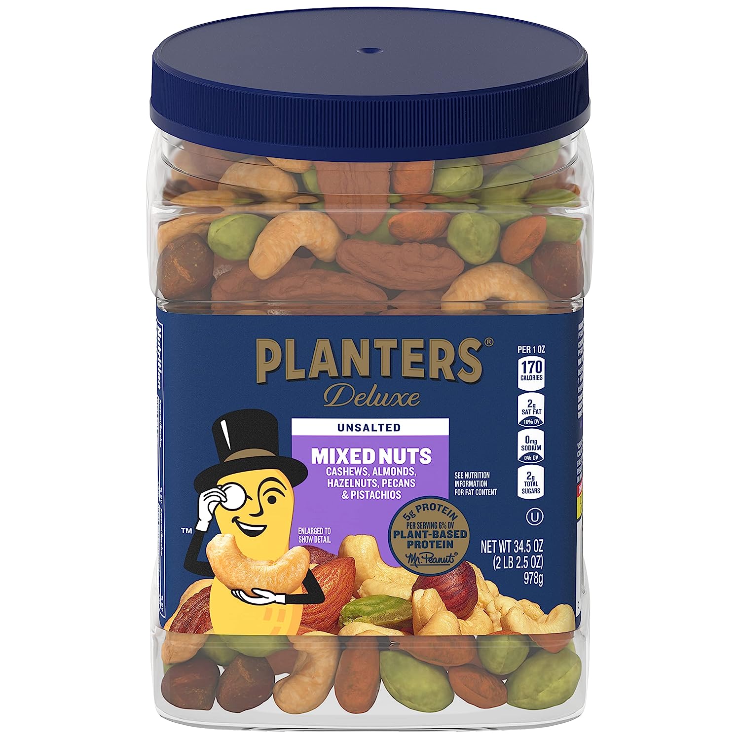 Amazon Prime Members 34.5oz Planters Deluxe Mixed Nuts (Unsalted) 12.05 + Free Shipping