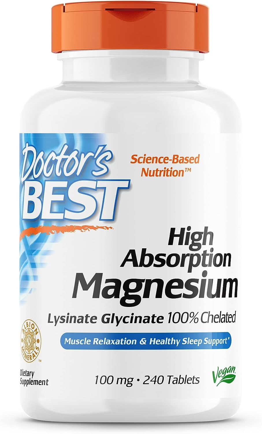 Doctor's Best 30% Off: 240-Ct High Absorption Magnesium Glycinate Lysinate Tablets $11.10, 360-Ct Vitamin D3 5,000 IU Softgel $6.40 & More w/ S&S + FS w/ Prime or on $35+
