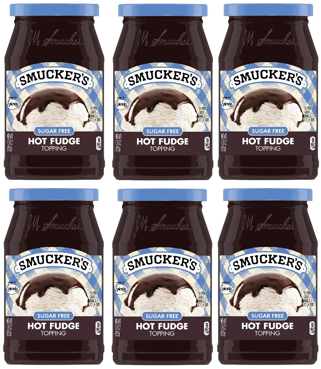 Smucker's Topping: 6-Count 11.75-Oz Hot Fudge (Sugar Free) $12.55, 6-Count 12.25-Oz  (Caramel) $9.60, (Butterscotch) $7.90 & More w/ S&S + FS w/ Prime or on $35+