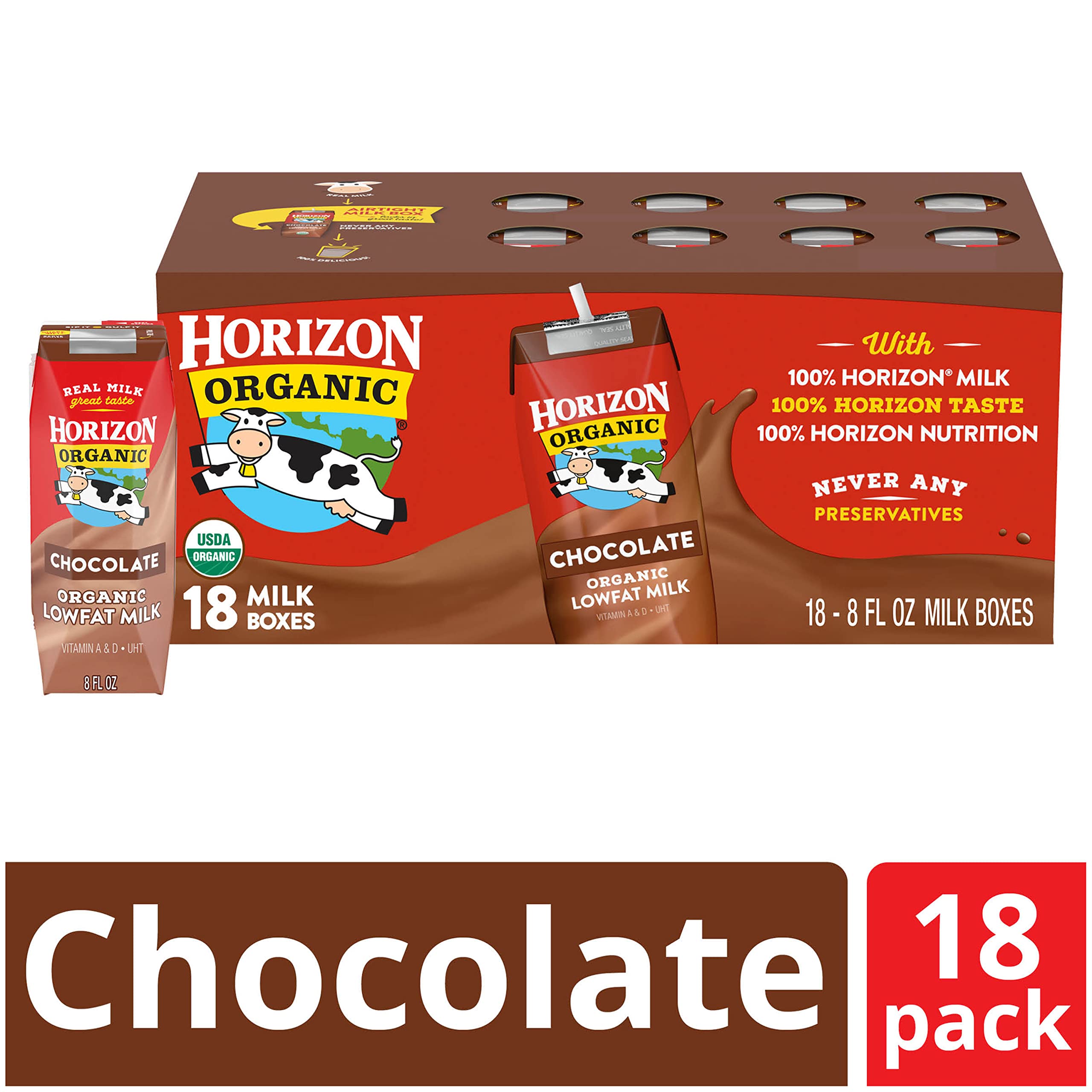 18-Count 8-Oz Horizon Organic Low Fat Milk (Chocolate)  $15.75 w/ S&S + Free Shipping w/ Prime or on $35+