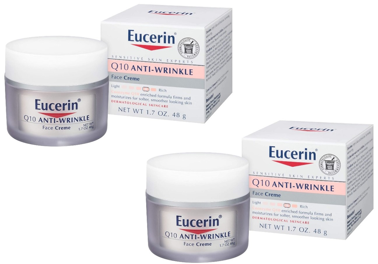 1.7-Oz Eucerin Face Cream (Fragrance Free): Q10 Anti-Wrinkle 2 for $8.70 ($4.35 each), Q10 Anti-Wrinkle + Pro-Retinol 2 for $12.30 ($6.16 each) w/ S&S + FS w/ Prime or on $35+