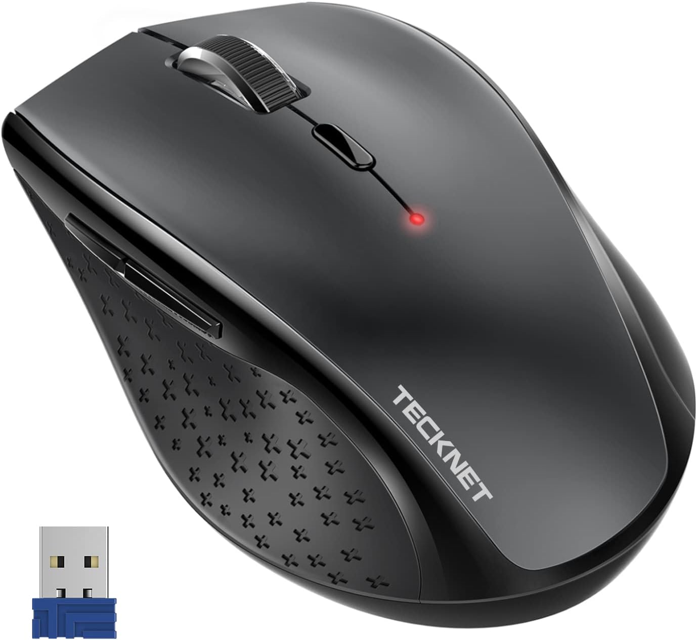 TECKNET 3200 DPI 6-Button Wireless Optical Mouse (Grey) $6 + Free Shipping w/ Prime or on $35+