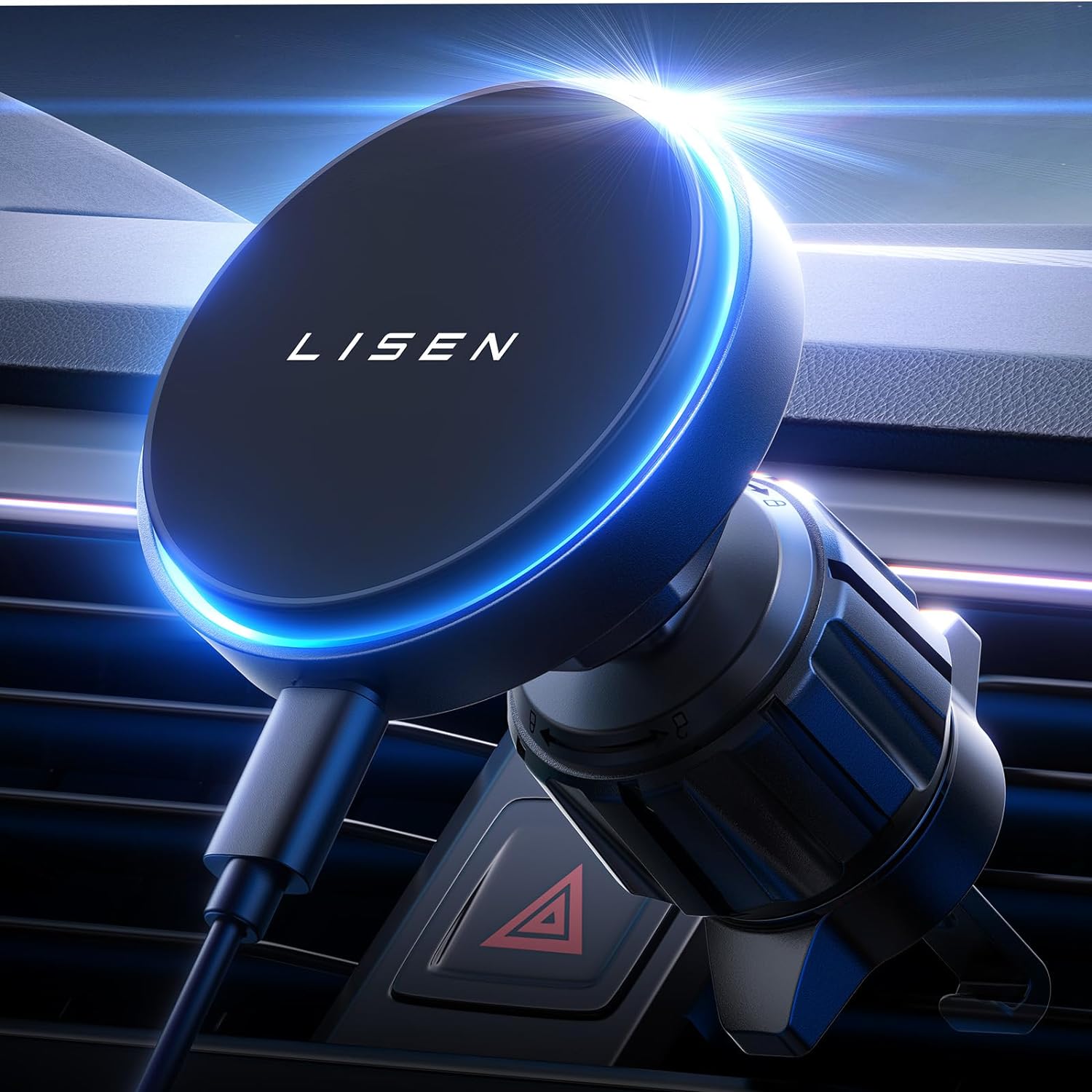 Lisen 15W Magsafe Car Mount Charger $12.90 + Free Shipping w/ Prime or on $35+