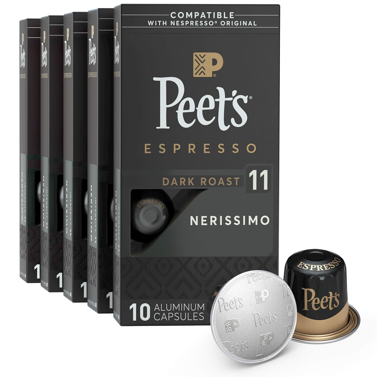 50-Count Peet's Coffee Nespresso Coffee Aluminum Capsules: Nerissimo (Dark Roast, Intensity 11) $21.15 & More w/ S&S + Free Shipping w/ Prime or on $35+