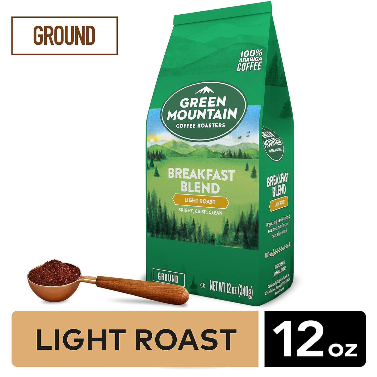 12-Oz Green Mountain Ground Coffee Breakfast Blend (Light Roast) $3.55 w/ S&S + Free Shipping w/ Prime or on $35+