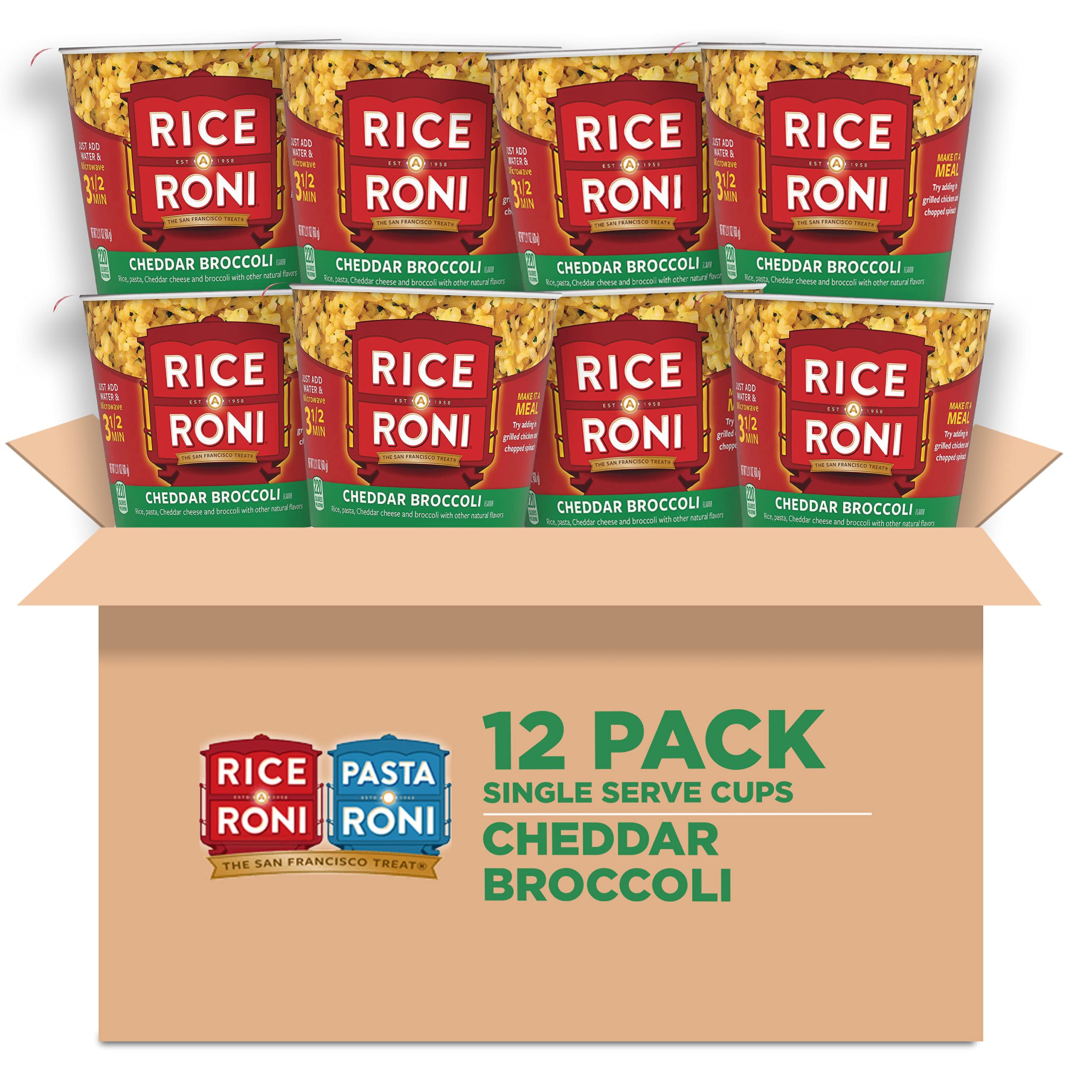 12-Pack 2.25-Oz Rice-a-Roni Cheesy Cups (3-Flavor Variety Pack) $11.40 w/ S&S + Free Shipping w/ Prime or on $35+
