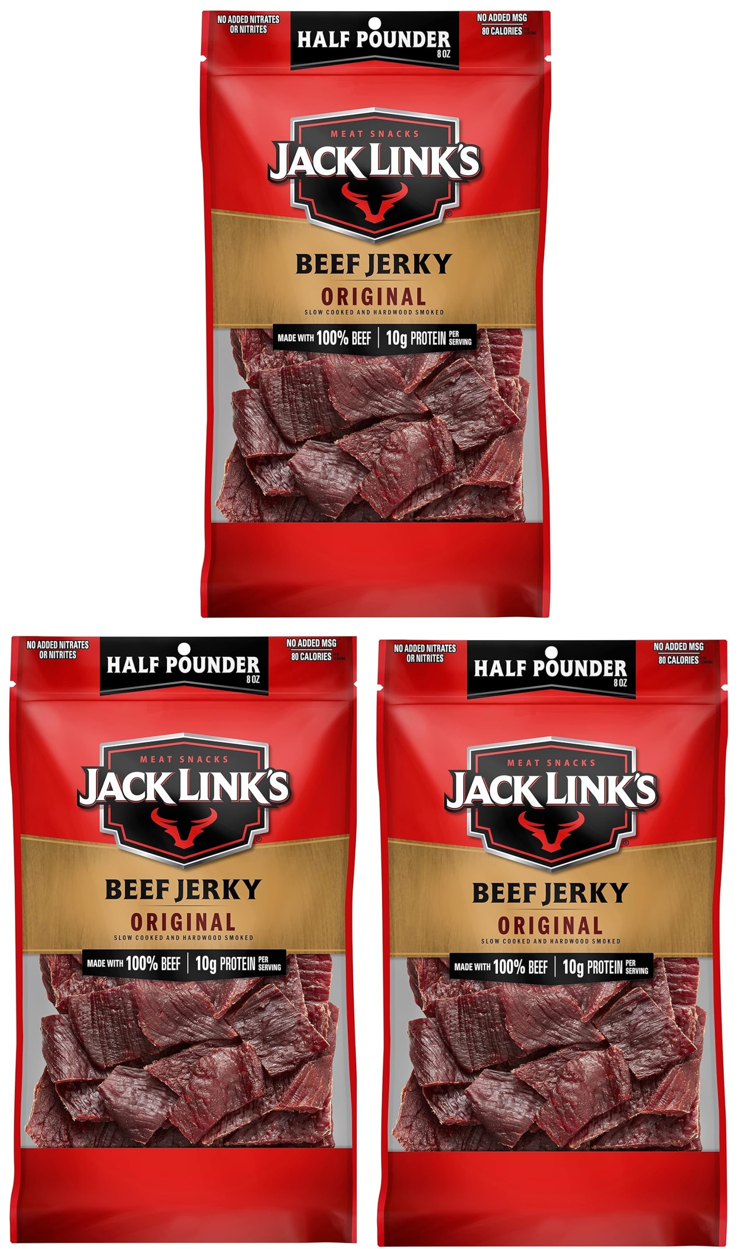 8-Oz Jack Link's Beef Jerky (Original) 3 for $17.10 ($5.70 each) w/ S&S + Free Shipping w/ Prime or on $35+