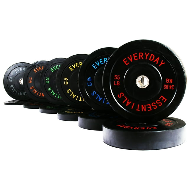 370-lbs BalanceFrom Olympic Bumper Plate Weight Plate w/ Steel Hub Set (Black) $300 + Free Shipping