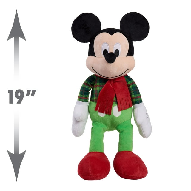 19" Disney Holiday Classics Large Plushie Stuffed Animal: Micky Mouse or Minnie Mouse $6 + Free Shipping w/ Walmart+ or FS on $35+