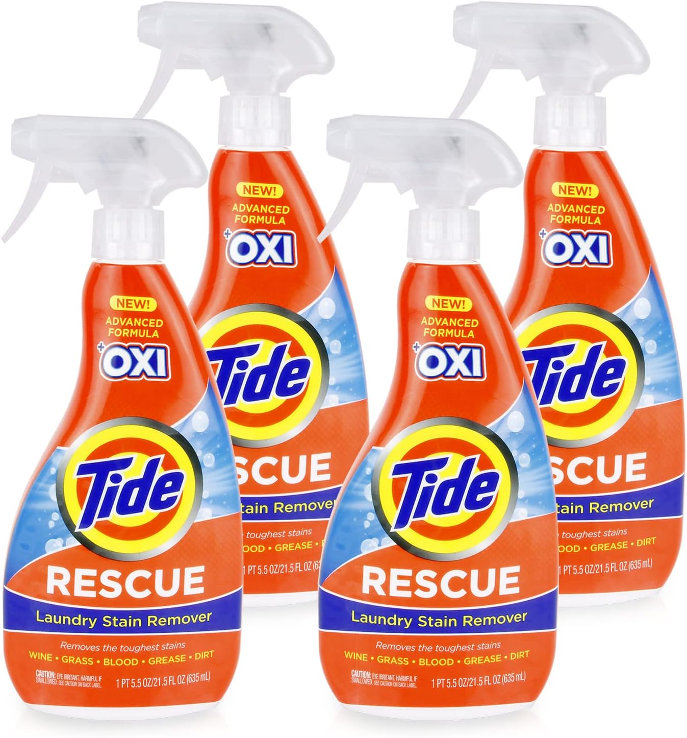 4-Pack 22-Oz Tide Laundry Stain Remover w/ Oxi  $13.65 w/ S&S + Free Shipping w/ Prime or on $35+