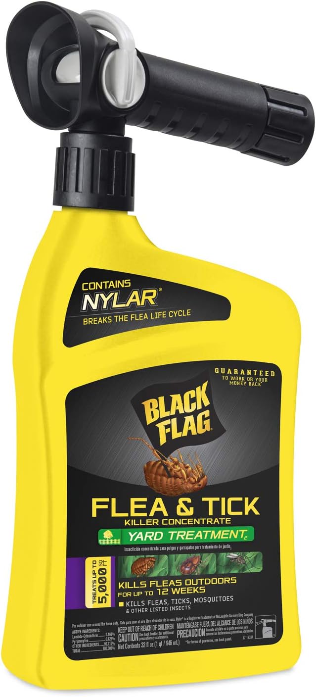 32-Oz Black Flag Flea & Tick Killer Concentrate Ready-to-Spray Yard Treatment $5.55 + Free Shipping w/ Prime or on $35+