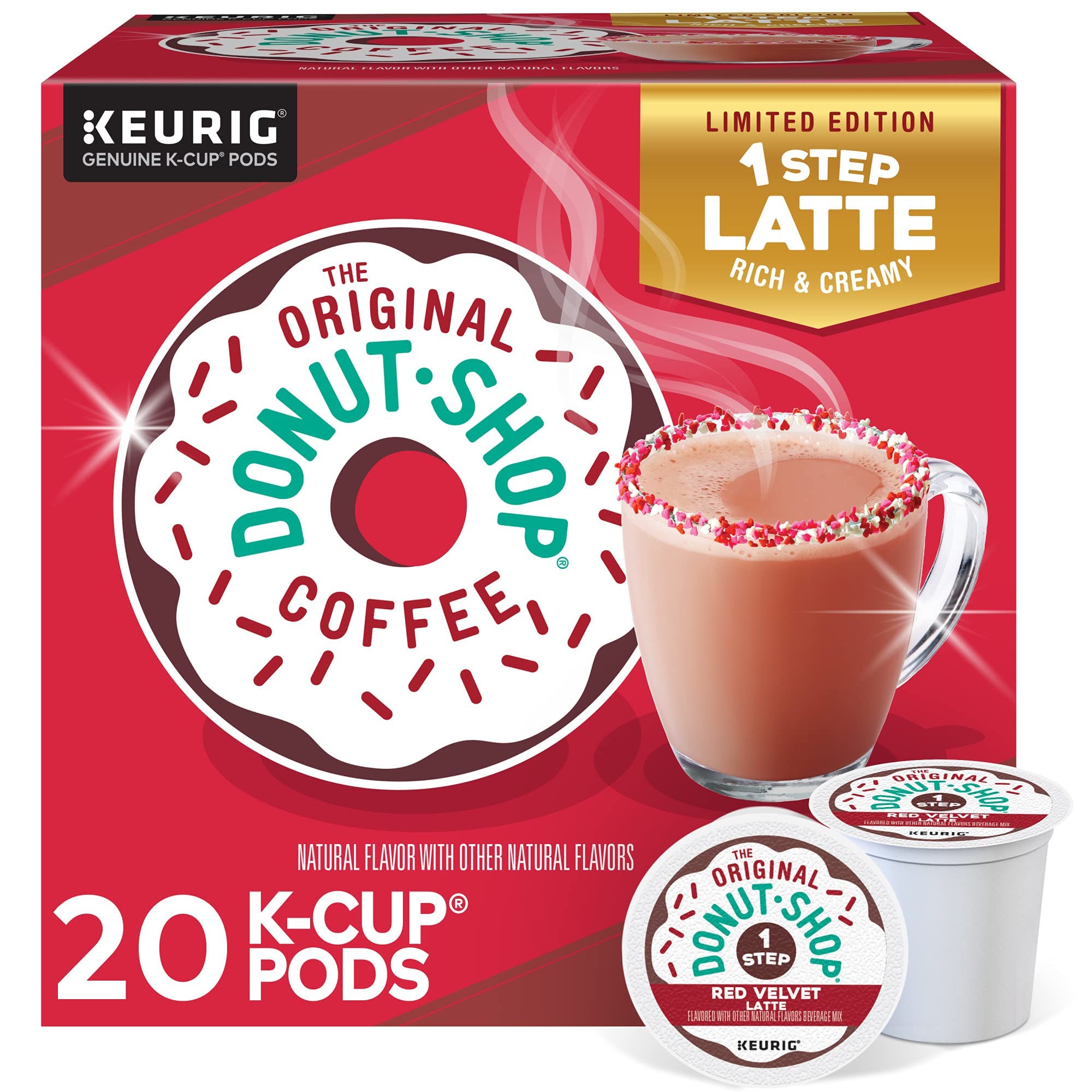 20-Count The Original Donut Shop Dark Roast K-Cup Coffee Pods (Red Velvet Latte) $6.20 w/S&S + Free Shipping w/ Prime or on $35+