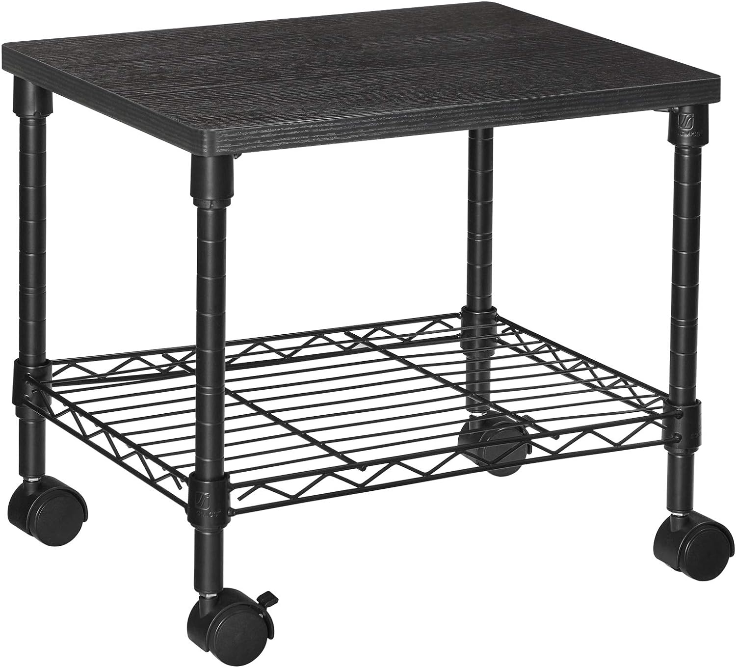 Songmics Metal Frame Cart w/ Wheels & Height Adjustable Shelve(s): 2-Tier $23.80, 3-Tier $25.20 + Free Shipping w/ Prime or on $35+