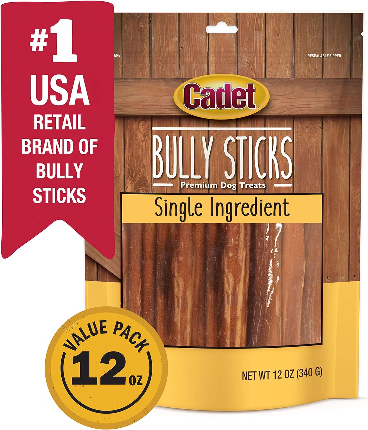 Select Amazon Accounts 12Oz Cadet Long Lasting Bully Sticks Premium