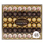 48-Ct Ferrero Rocher Collection Fine Hazelnut Milk Chocolates Gift Box $14.95