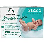 Prime Members: Mama Bear Gentle Touch Diapers (Various) from 2 for $31 w/ Subscribe &amp; Save