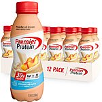12-Pack 11.5-Oz Premier Protein Shake (Peaches &amp; Cream) $13.50 w/ S&amp;S + Free Shipping