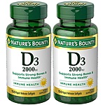 150ct Nature's Bounty Vitamin D 2000IU Softgels 2 for $5.60 w/ Subscribe &amp; Save