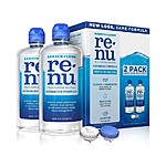 2-Pack 12-Oz Bausch + Lomb Renu Contact Lens Solution Advanced Formula $3 + Free Shipping w/ Amazon Prime