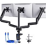 Prime Members: ErGear Dual-Gas Spring Arm Triple Monitor Stand Mount (Up to 27") $42.40 + Free Shipping