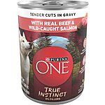 12-Count 13-Oz Purina ONE True Instinct Tender Cuts Wet Dog Food (Beef & Salmon) $12.50 &amp; More w/ S&amp;S