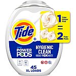 45-Count Tide POWER Pods Laundry Detergent Pacs (various) + $0.99 Amazon Credit $15 w/ S&amp;S + Free Shipping w/ Prime or on $35+