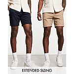 ASOS Men's &amp; Women's Select Apparel $5 Sale: 2-Pack Men's Slim Chino Shorts $5 ($2.50 each), Men's Moccasin Slippers $5 &amp; More + Free Shipping on $49+