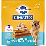 32-Count Pedigree Dentastix Dog Dental Treats (Original w/ Real Chicken for Large Dogs) $6.25 &amp; More w/ Subscribe &amp; Save
