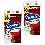 30-Ct Charmin Family Mega Rolls Toilet Paper (Ultra Strong or Ultra Soft) + $20 Credit 2 for $65.60 after $15 Rebate w/ S&amp;S + Free S/H